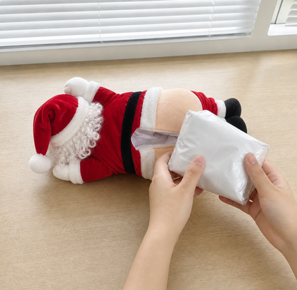 Cheeky Claus™ Plush Santa Tissue Holder