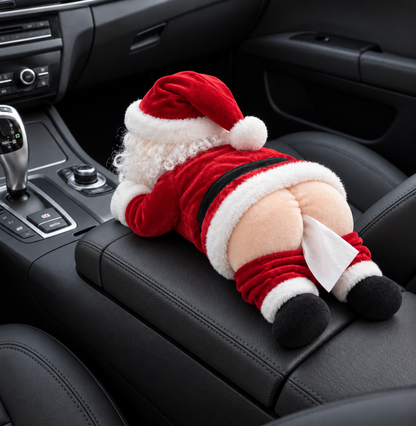 Cheeky Claus™ Plush Santa Tissue Holder